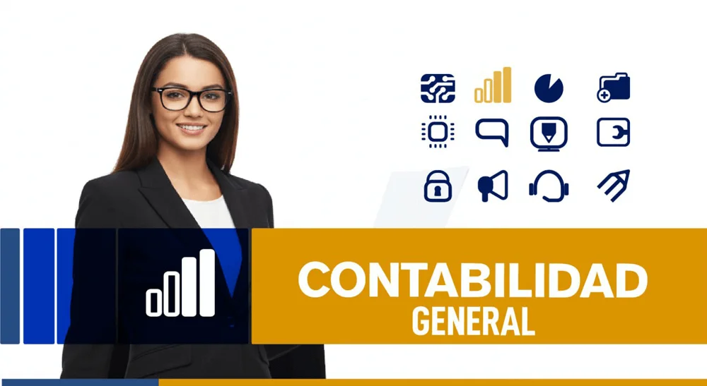 Profesional de contabilidad general analizando información financiera