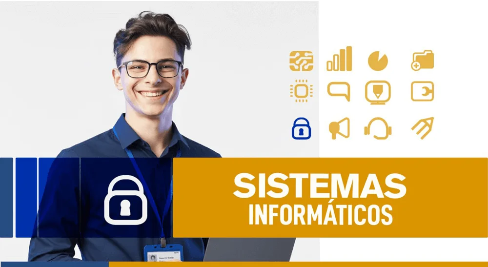 Profesional de sistemas informáticos gestionando soluciones tecnológicas y seguridad digital